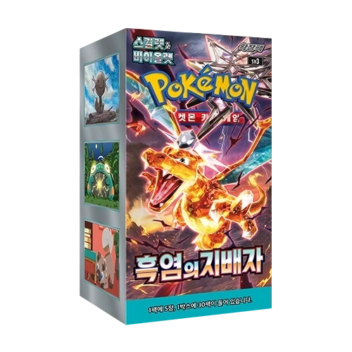 Pokemon Trading Cards Ruler of the Black Flame Booster Box Korean