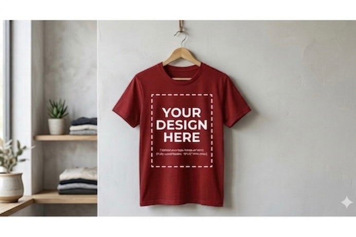 CUSTOMISED TSHIRT RED - COTTON
