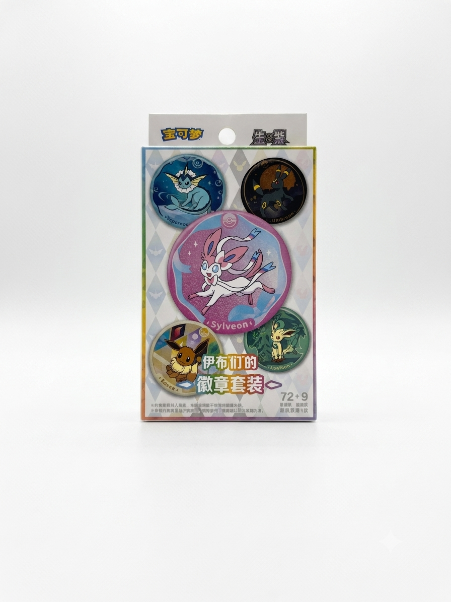Pokemon Eevee Family Badge Set Chinese