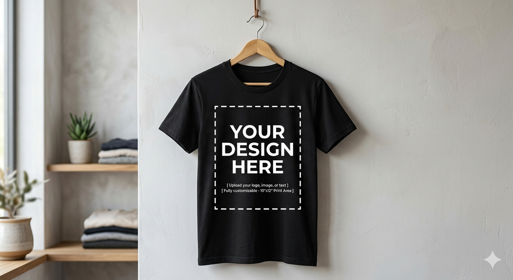 CUSTOMISED TSHIRT BLACK - COTTON