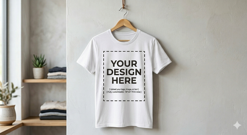 CUSTOMISED TSHIRT WHITE - COTTON