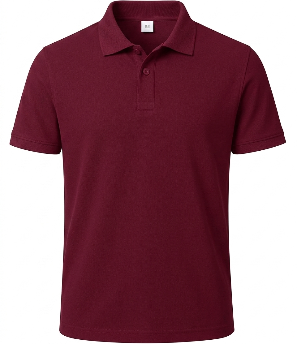 CUSTOMISED POLO TSHIRT POLYSTER - MAROON