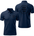 CUSTOMISED POLO TSHIRT POLYSTER - NAVY BLUE