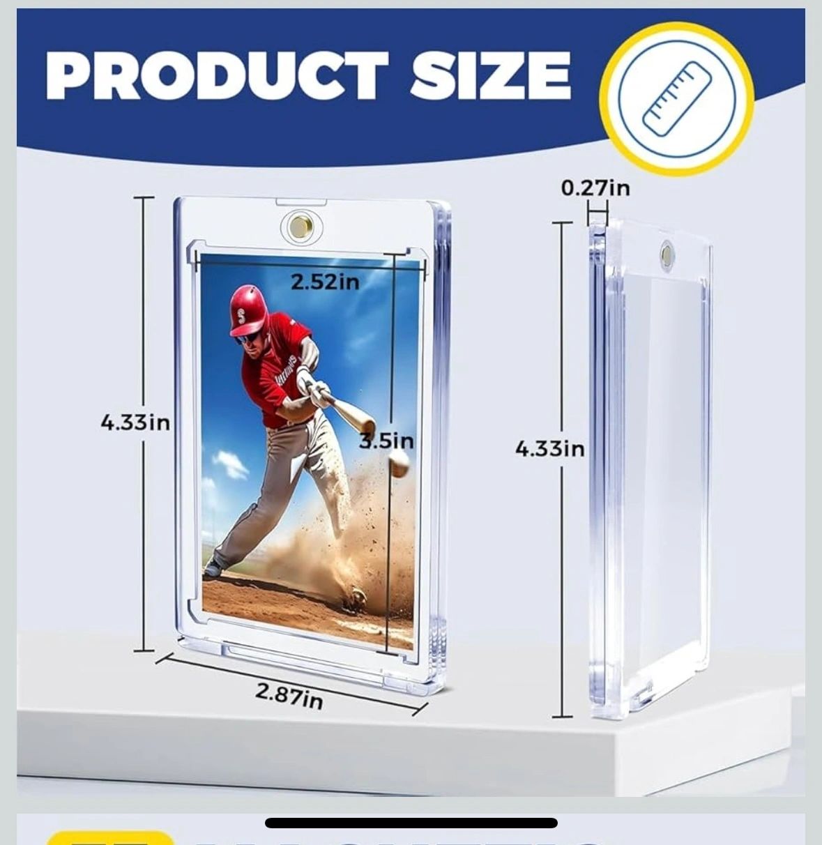 Acrylic Magnetic Card Holder Case (1PC)